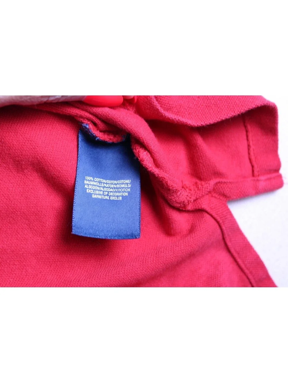 Polo Ralph Lauren Polo Red Shirt Blue Big Pony Embroidery Logo Youth L 14-16